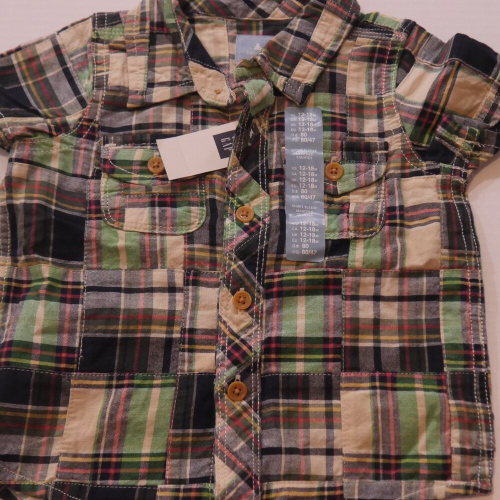 baby gap button up tee